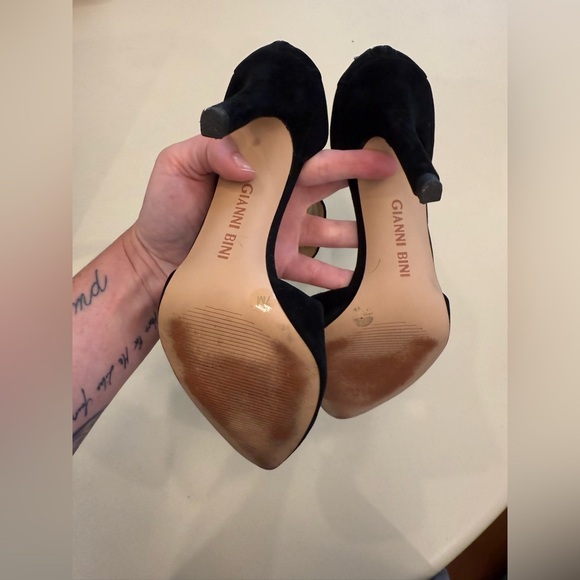 Gianni Bini Ankle Strap Suede Women's Heels - Picture 6 of 8